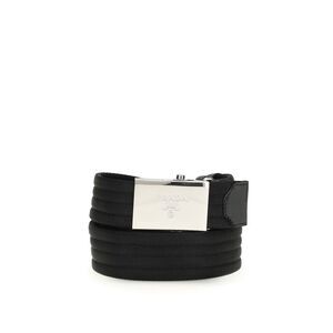 Prada Black Polyester Thin Men's Belt